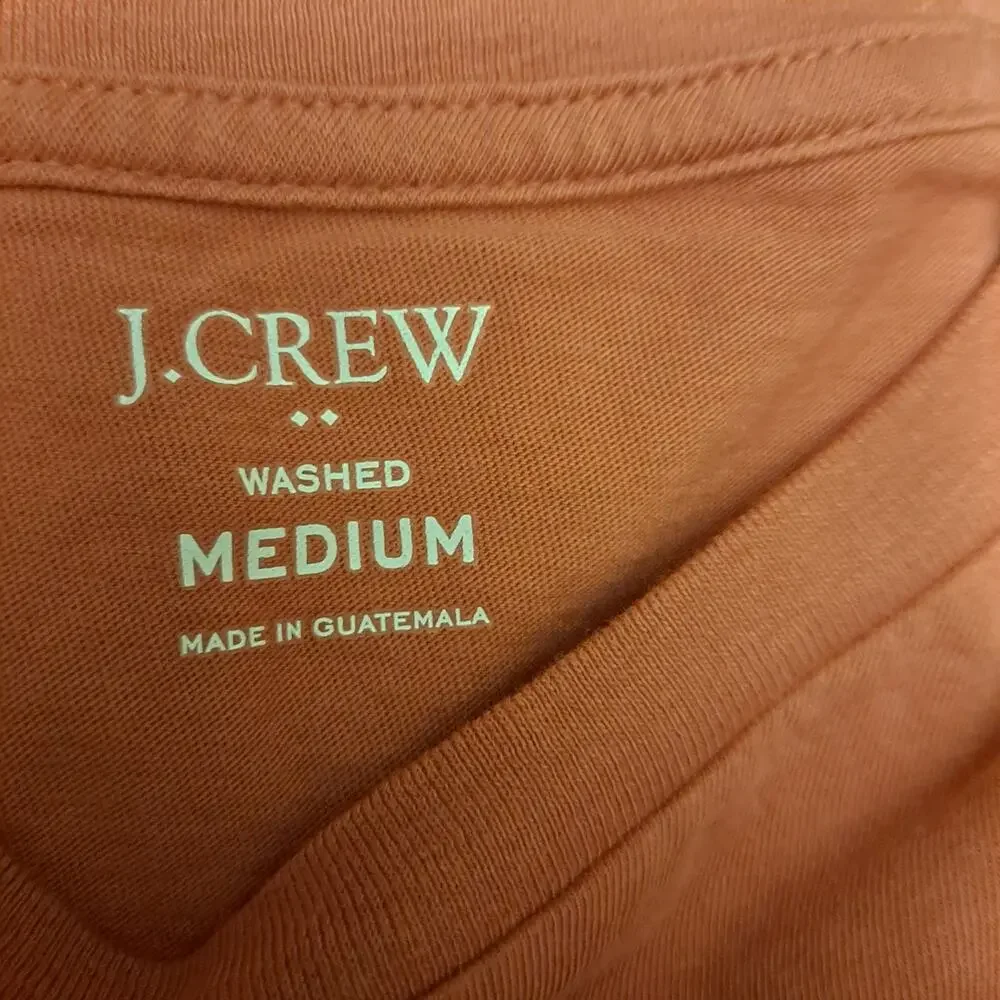 J. Crew Cotton Washed Jersey Tee Short Sleeve Crew T-Shirt Dusty Red Mens Size M